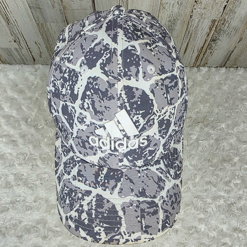 adidas Grey and White Camouflage Baseball Cap - Picture 2 of 8
